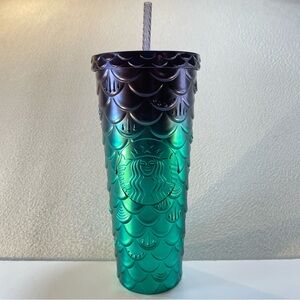 Starbucks Metallic Mermaid Scales 24oz/710ml Tumbler Cup 2024/25